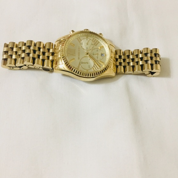 MICHAEL KORS LADIES GOLD PLATED CHRONOGRAPH WATCH main image 2